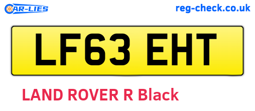 LF63EHT are the vehicle registration plates.