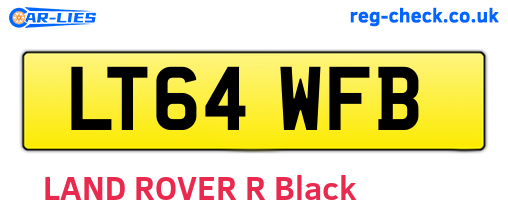 LT64WFB are the vehicle registration plates.