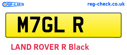 M7GLR are the vehicle registration plates.