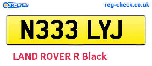 N333LYJ are the vehicle registration plates.