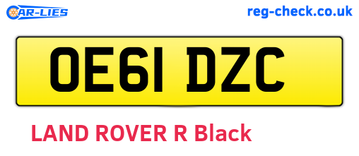 OE61DZC are the vehicle registration plates.