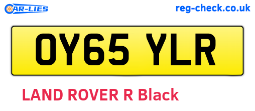 OY65YLR are the vehicle registration plates.