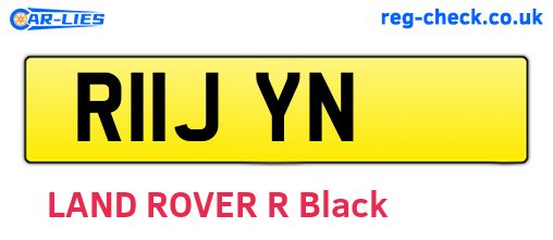 R11JYN are the vehicle registration plates.