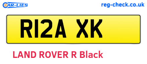 R12AXK are the vehicle registration plates.