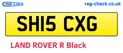 SH15CXG are the vehicle registration plates.