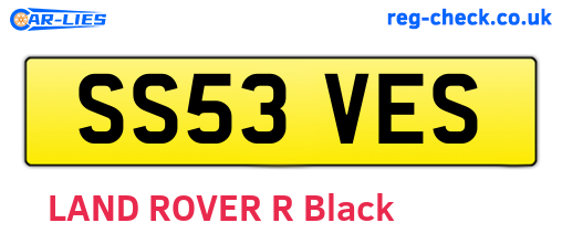 SS53VES are the vehicle registration plates.