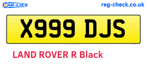 X999DJS are the vehicle registration plates.