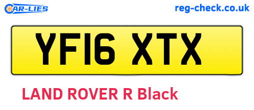 YF16XTX are the vehicle registration plates.