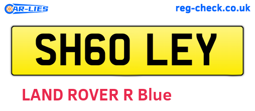 SH60LEY are the vehicle registration plates.