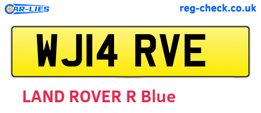 WJ14RVE are the vehicle registration plates.