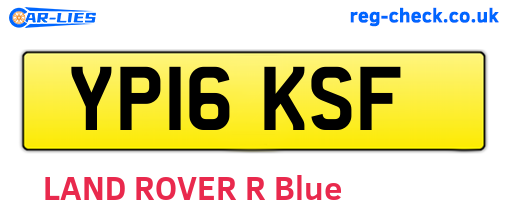 YP16KSF are the vehicle registration plates.