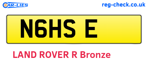 N6HSE are the vehicle registration plates.