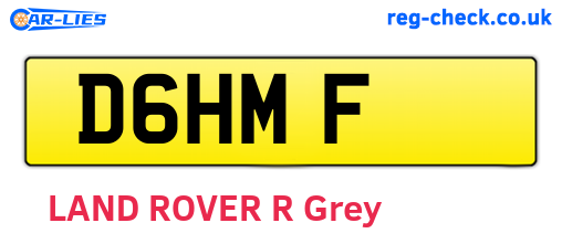D6HMF are the vehicle registration plates.