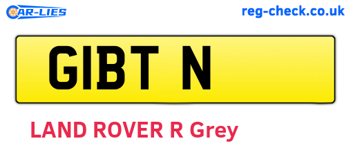 G1BTN are the vehicle registration plates.