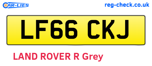 LF66CKJ are the vehicle registration plates.