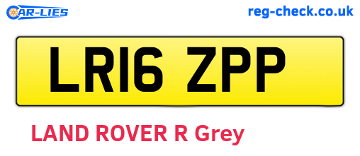 LR16ZPP are the vehicle registration plates.