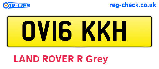 OV16KKH are the vehicle registration plates.