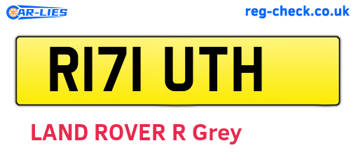 R171UTH are the vehicle registration plates.