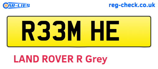 R33MHE are the vehicle registration plates.