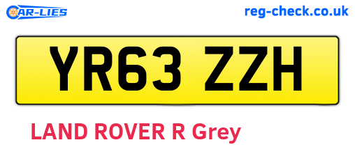 YR63ZZH are the vehicle registration plates.