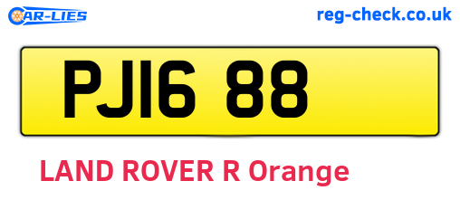 PJI688 are the vehicle registration plates.