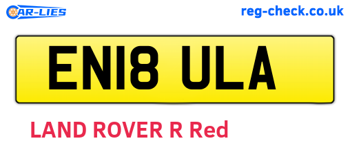 EN18ULA are the vehicle registration plates.