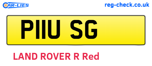 P11USG are the vehicle registration plates.