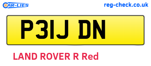 P31JDN are the vehicle registration plates.