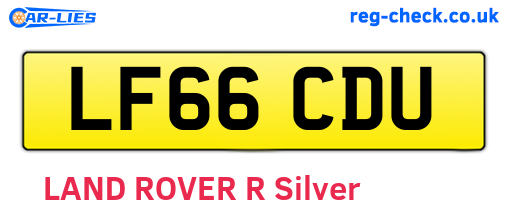 LF66CDU are the vehicle registration plates.