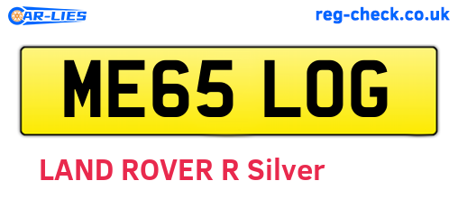 ME65LOG are the vehicle registration plates.