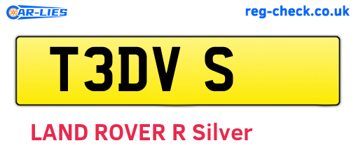 T3DVS are the vehicle registration plates.