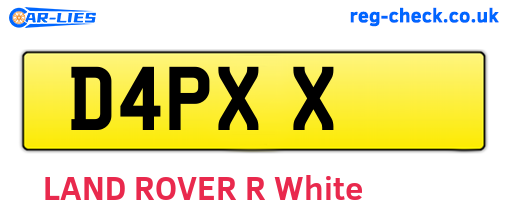 D4PXX are the vehicle registration plates.