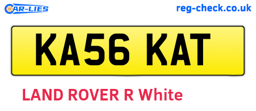 KA56KAT are the vehicle registration plates.