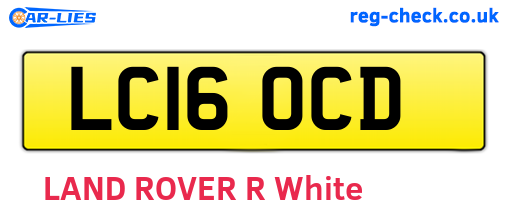 LC16OCD are the vehicle registration plates.