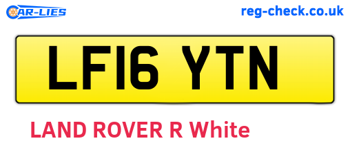 LF16YTN are the vehicle registration plates.