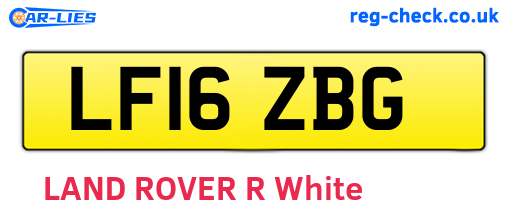 LF16ZBG are the vehicle registration plates.