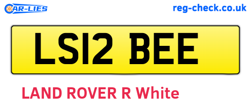 LS12BEE are the vehicle registration plates.