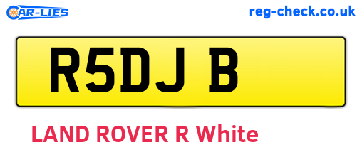 R5DJB are the vehicle registration plates.