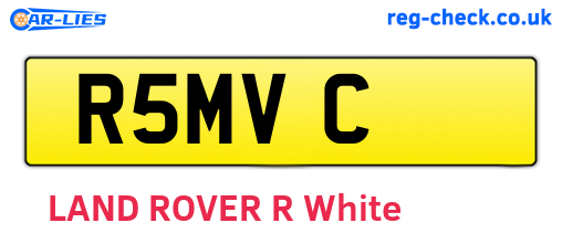 R5MVC are the vehicle registration plates.