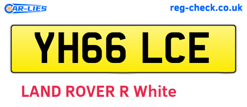 YH66LCE are the vehicle registration plates.