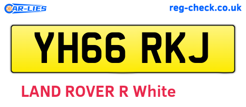 YH66RKJ are the vehicle registration plates.