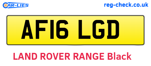 AF16LGD are the vehicle registration plates.