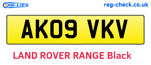 AK09VKV are the vehicle registration plates.