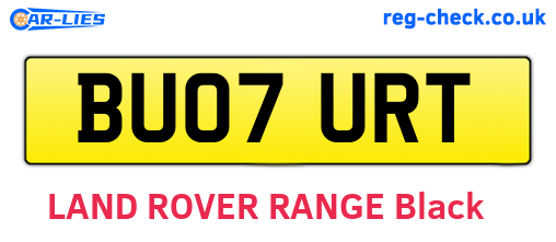 BU07URT are the vehicle registration plates.