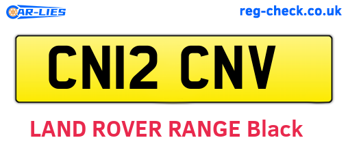 CN12CNV are the vehicle registration plates.