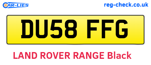 DU58FFG are the vehicle registration plates.