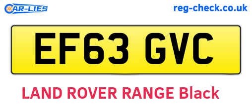 EF63GVC are the vehicle registration plates.