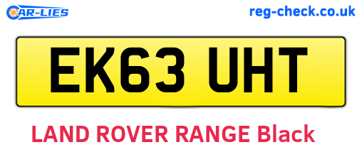 EK63UHT are the vehicle registration plates.
