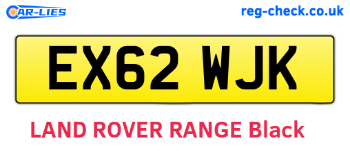 EX62WJK are the vehicle registration plates.