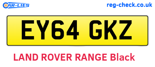 EY64GKZ are the vehicle registration plates.